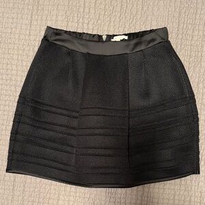 Maje Black Textured Mini Skirt